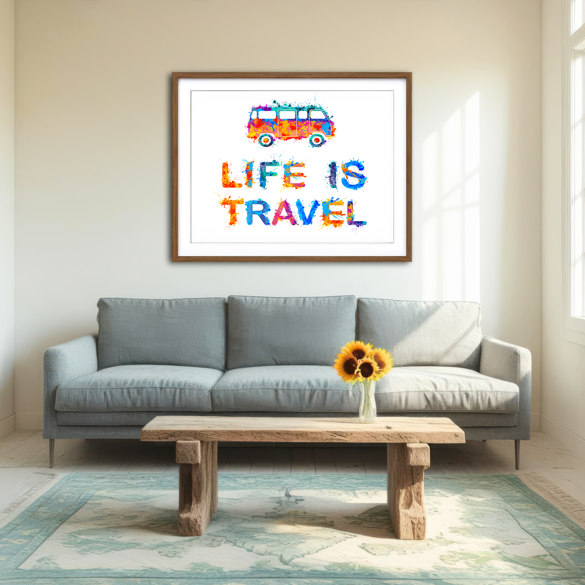 AUTO-MOCKUP ROOM | Life is Travel Wall Art