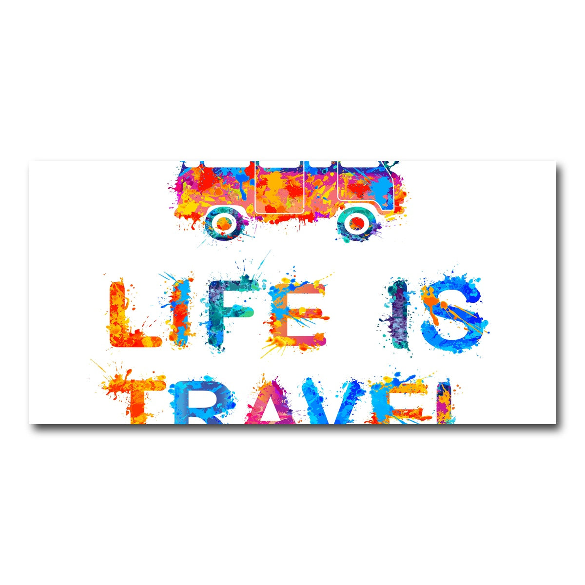 AUTO-MOCKUP WHITE | Life is Travel | 1 Piece | Gallery Wrap Canvas | group=2x1