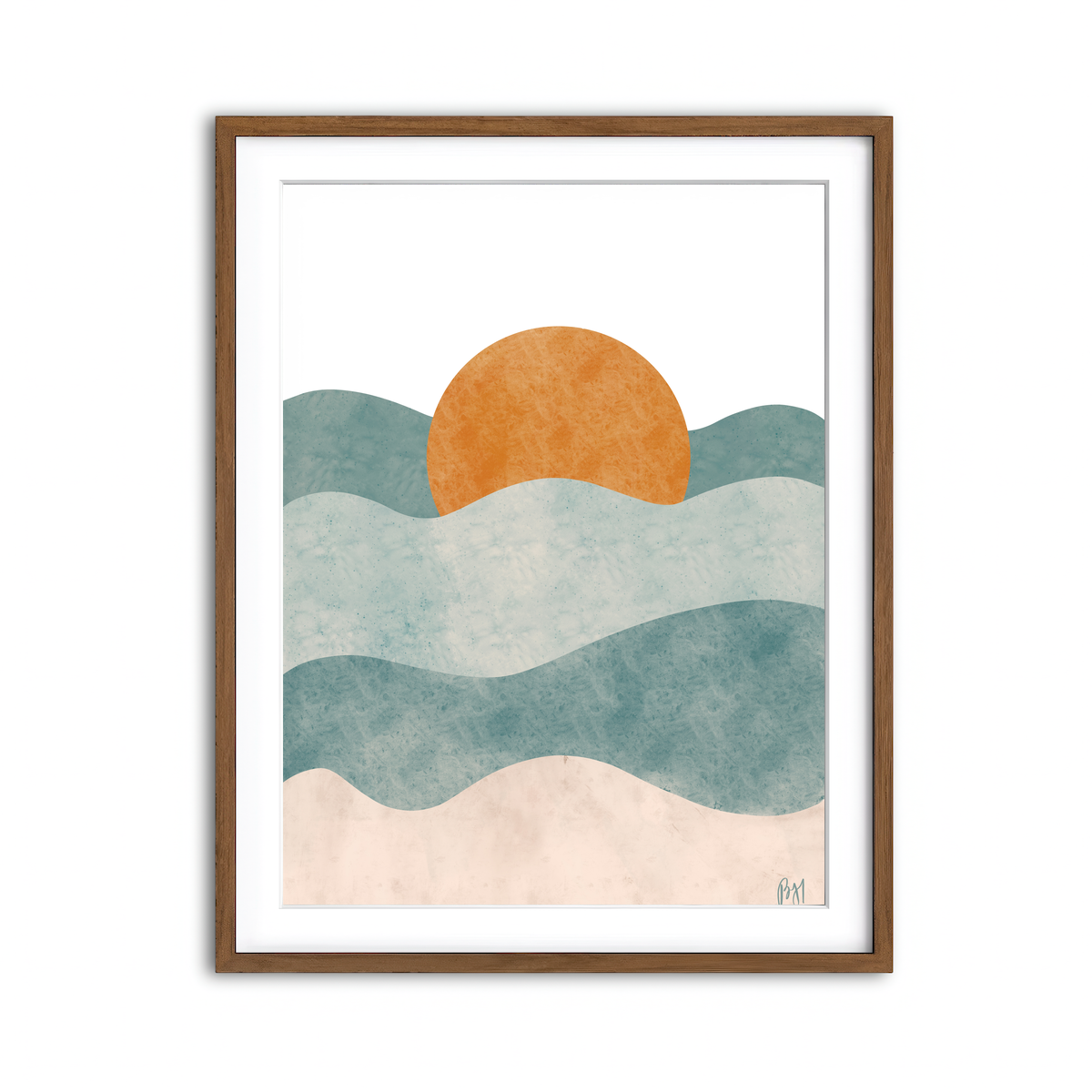 Framed Print 3x4 Walnut