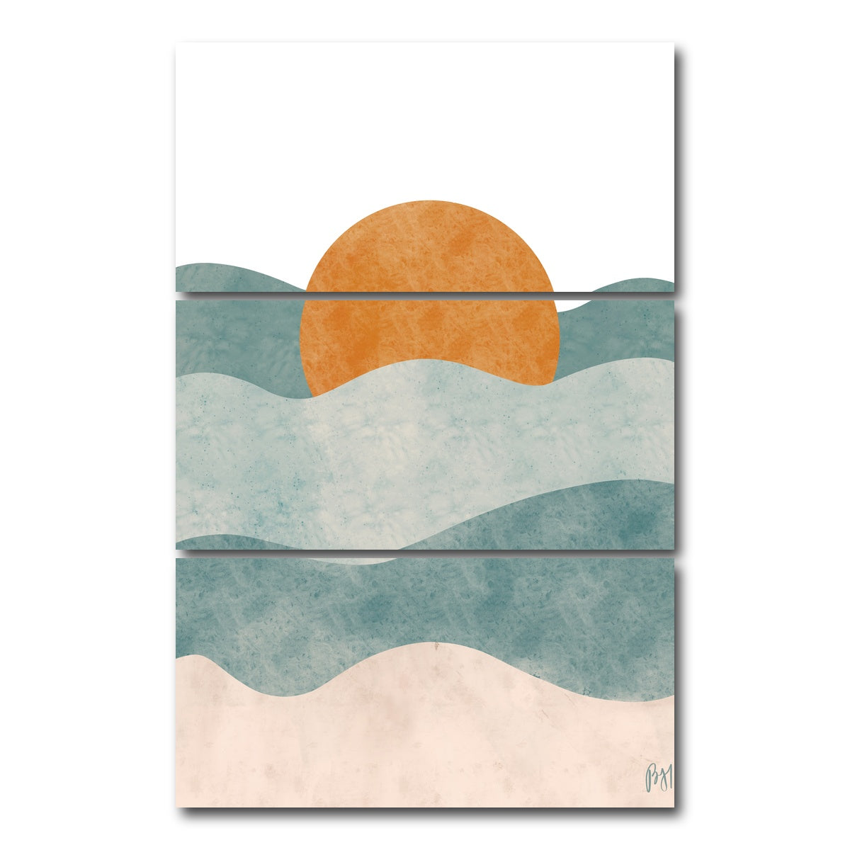 AUTO-MOCKUP WHITE | Life is a Wave Catch it | 3 Piece | Gallery Wrap Canvas | group=12x24_stacked