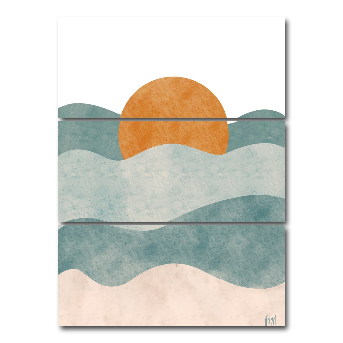 AUTO-MOCKUP WHITE | Life is a Wave Catch it | 3 Piece | Gallery Wrap Canvas | group=8x18_stacked