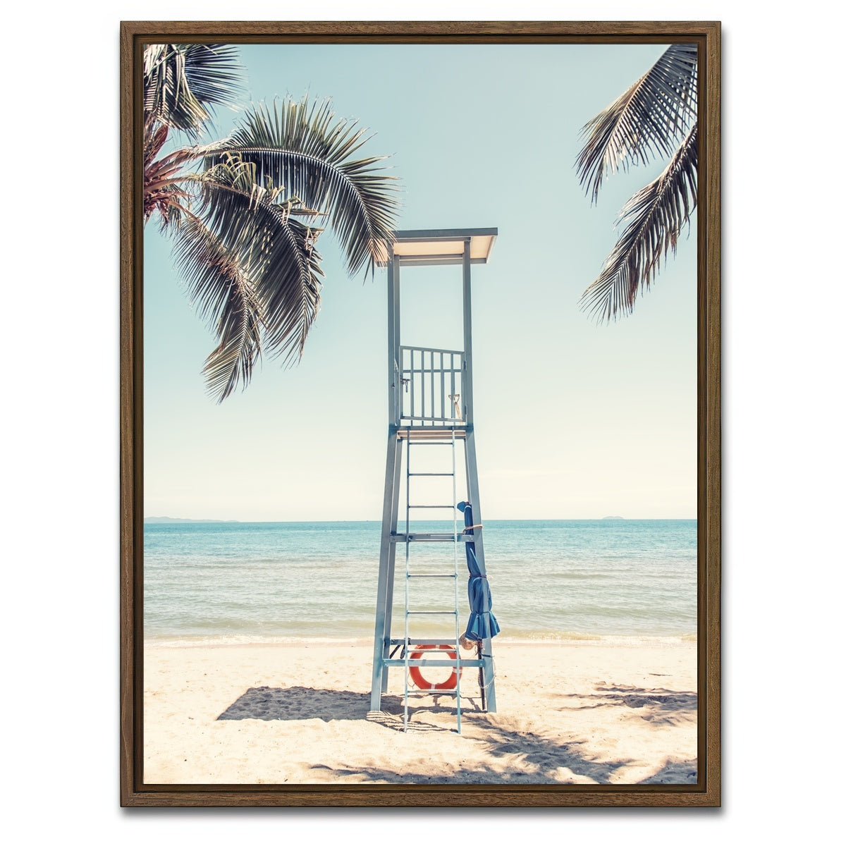 AUTO-MOCKUP WHITE | Lifeguard Stand | 1 Piece | Walnut Framed Canvas | group=3x4