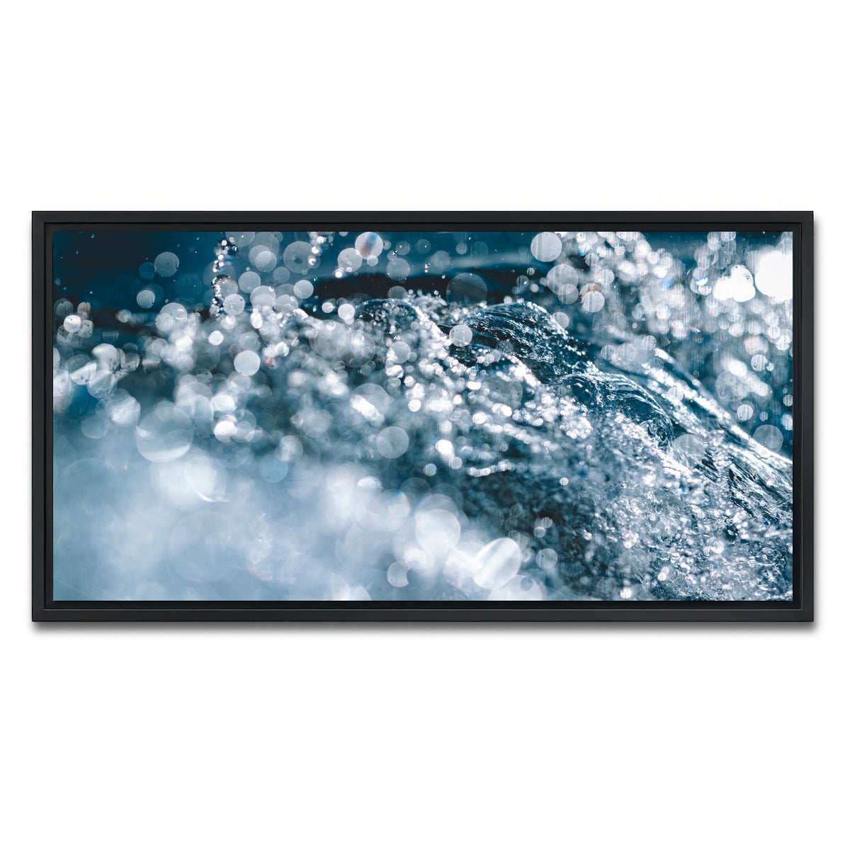 AUTO-MOCKUP WHITE | Light Drops | 1 Piece | Black Framed Canvas | group=2x1