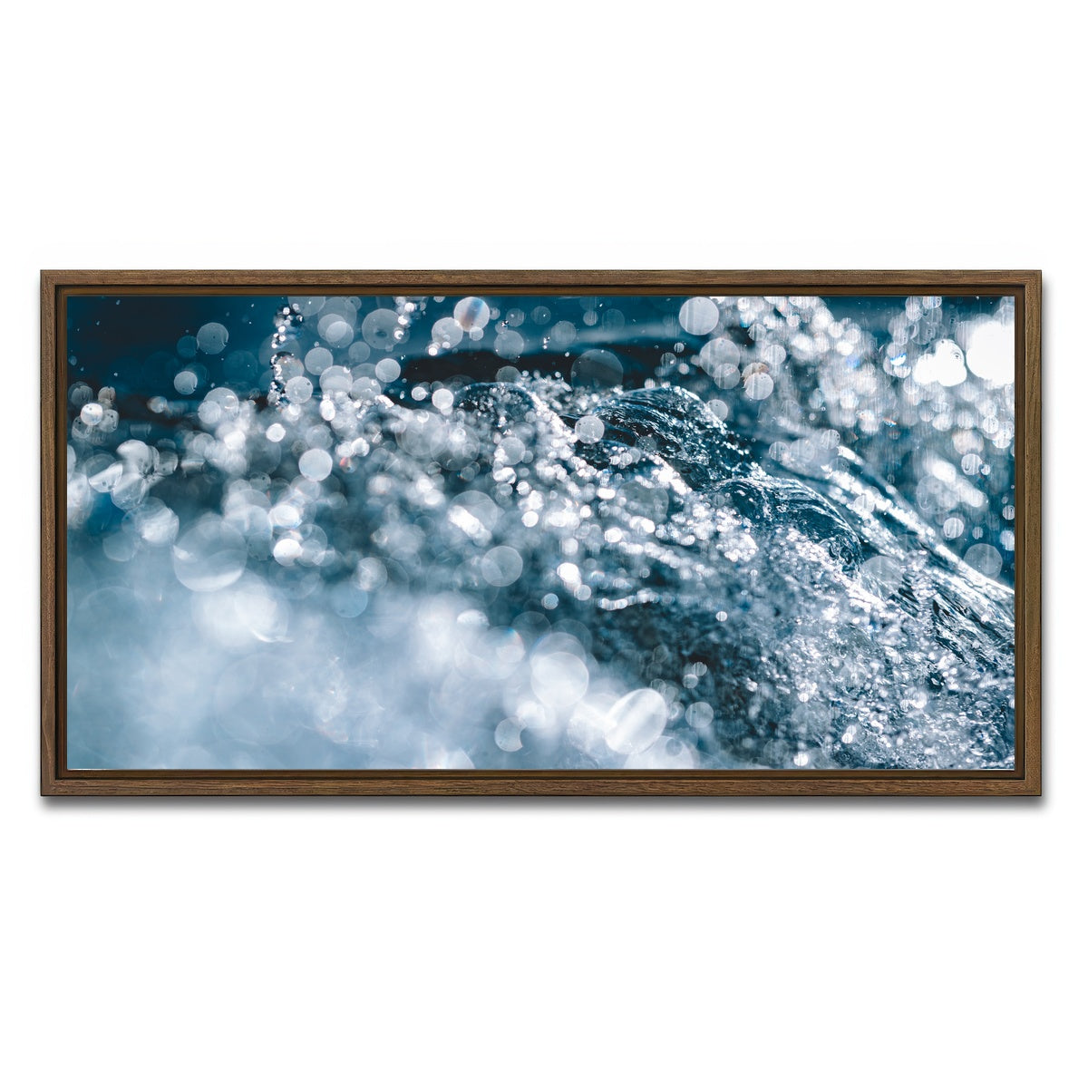 AUTO-MOCKUP WHITE | Light Drops | 1 Piece | Walnut Framed Canvas | group=2x1