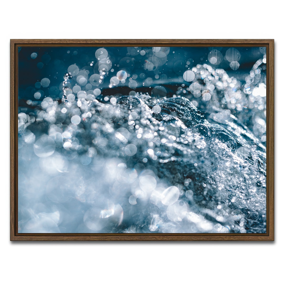 AUTO-MOCKUP WHITE | Light Drops | 1 Piece | Walnut Framed Canvas | group=4x3