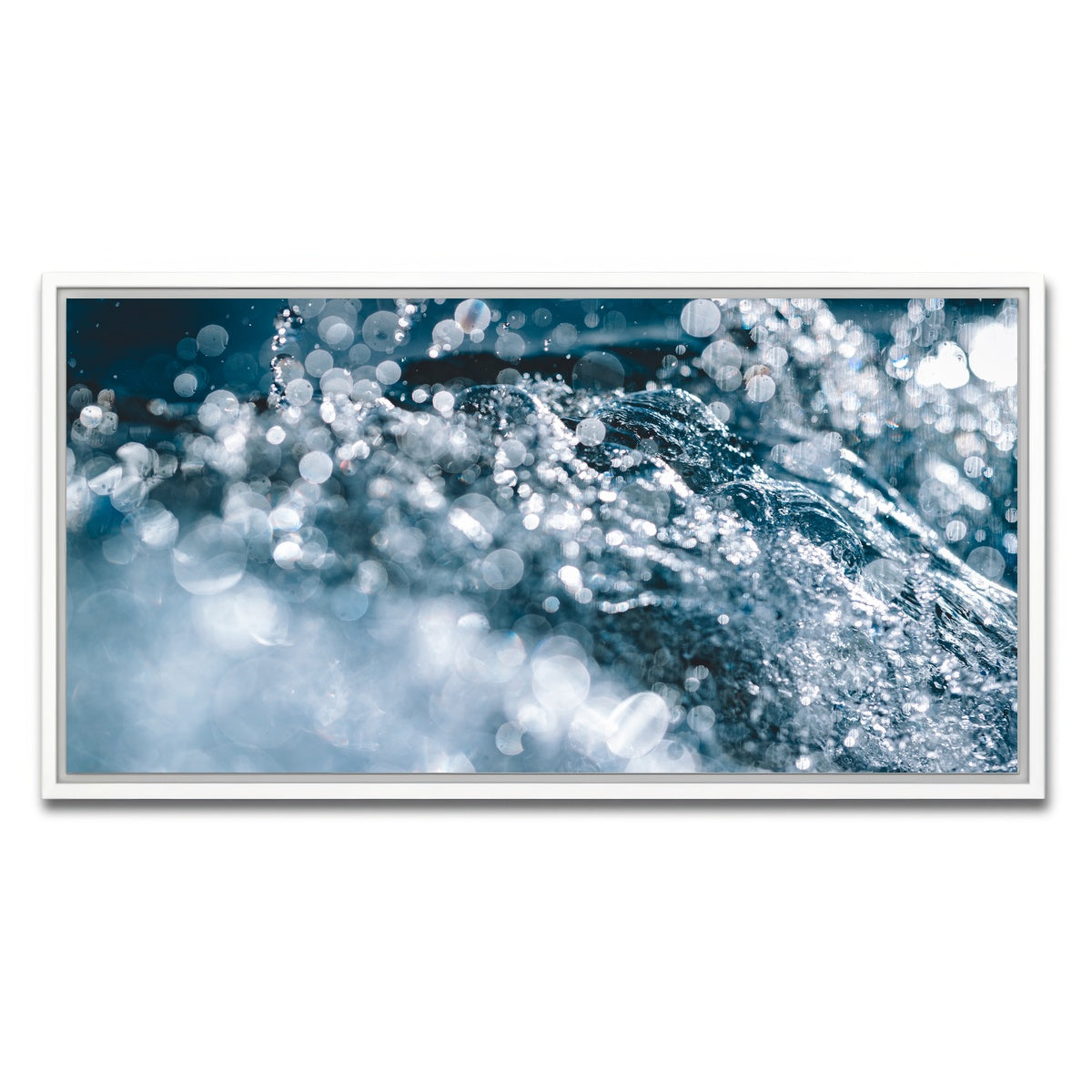 AUTO-MOCKUP WHITE | Light Drops | 1 Piece | White Framed Canvas | group=2x1