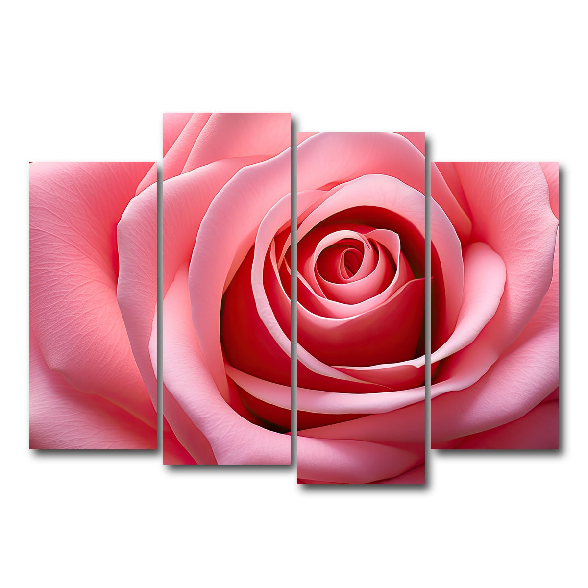 AUTO-MOCKUP WHITE | Light Pink Rose | 4 Piece | Gallery Wrap Canvas | group=4_normal