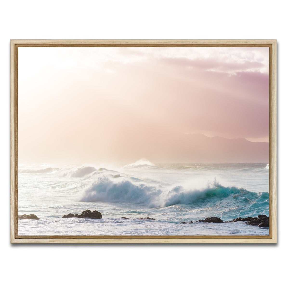 AUTO-MOCKUP WHITE | Light Waves | 1 Piece | Natural Framed Canvas | group=4x3