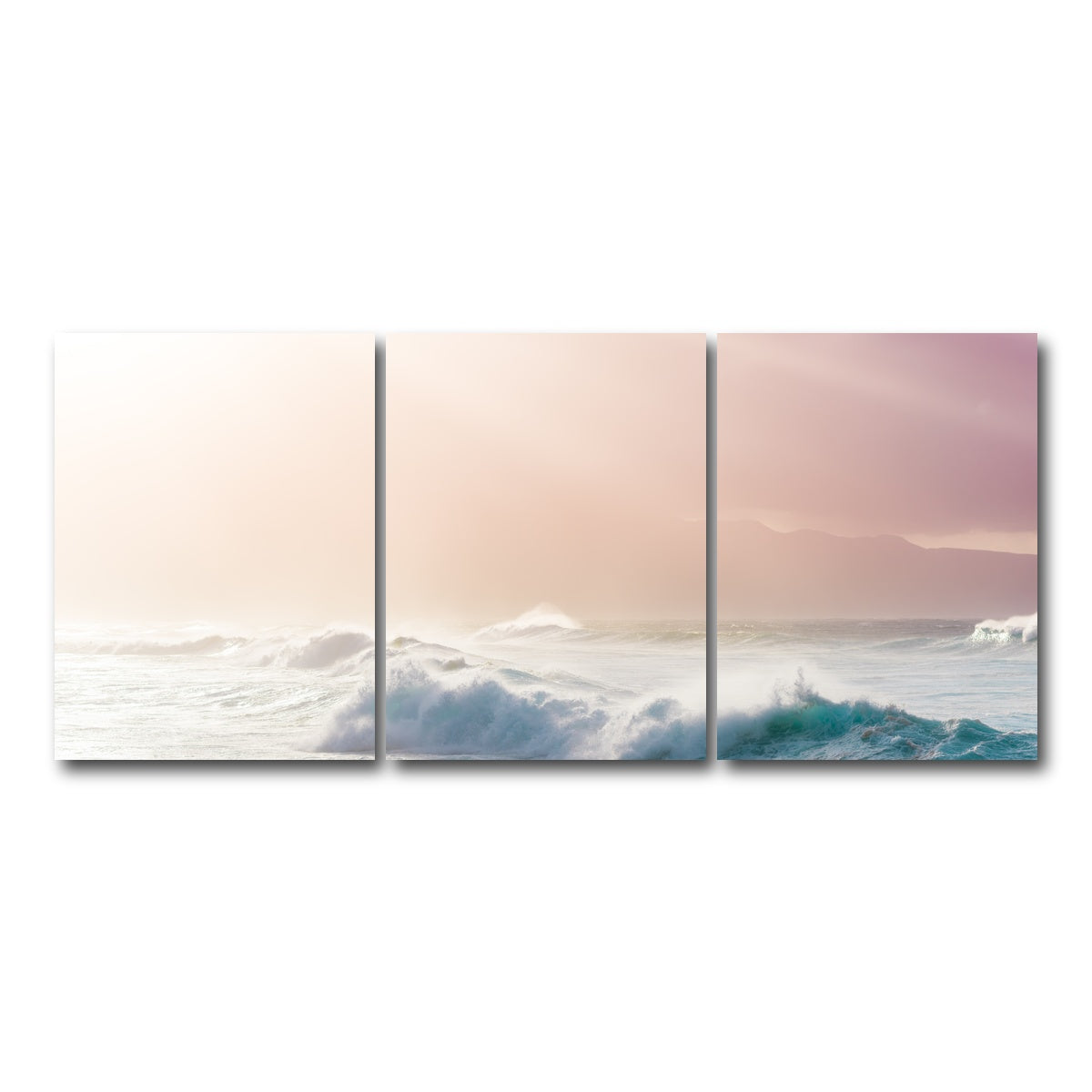 AUTO-MOCKUP WHITE | Light Waves | 3 Piece | Gallery Wrap Canvas | group=18x24