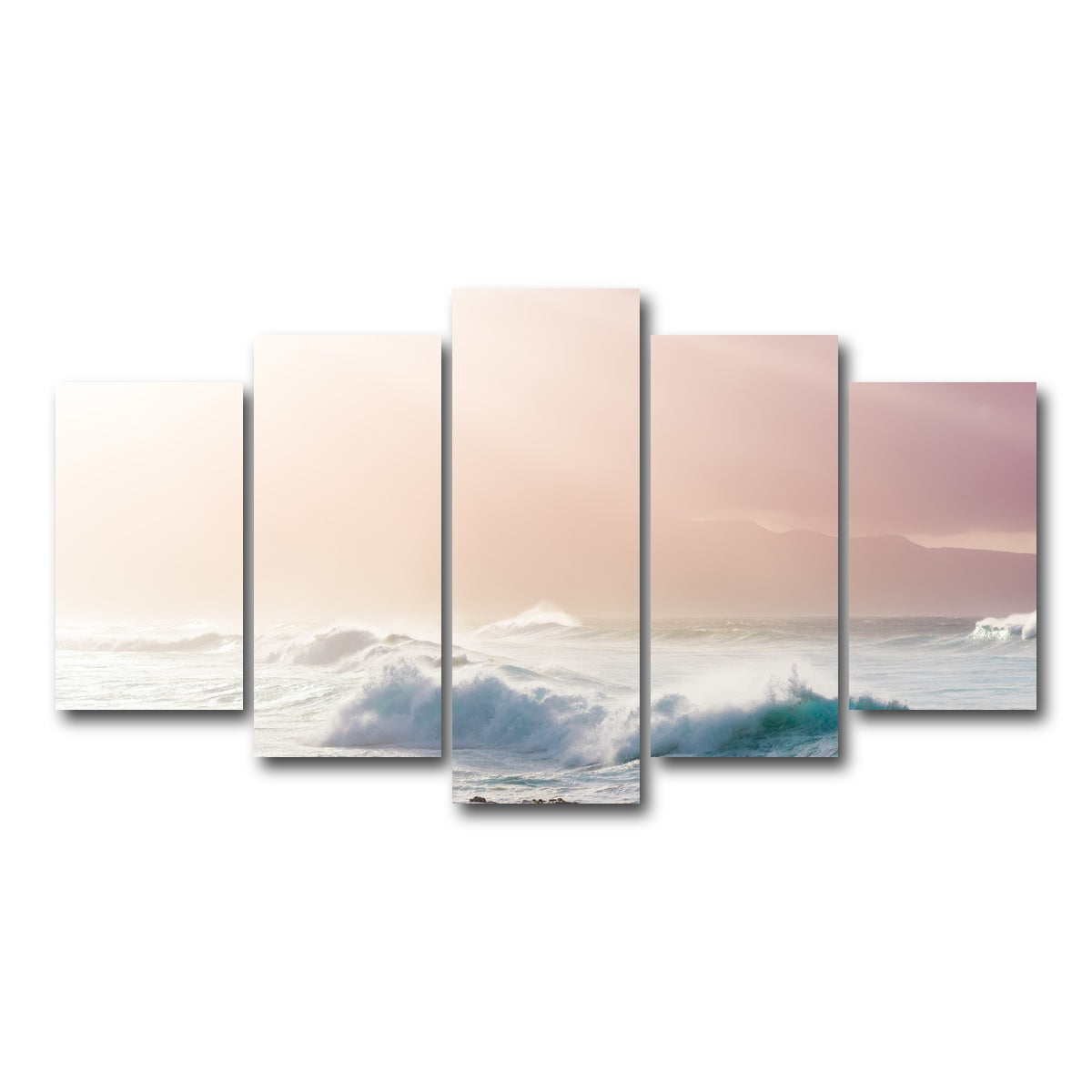 AUTO-MOCKUP WHITE | Light Waves | 5 Piece | Gallery Wrap Canvas | group=5_normal