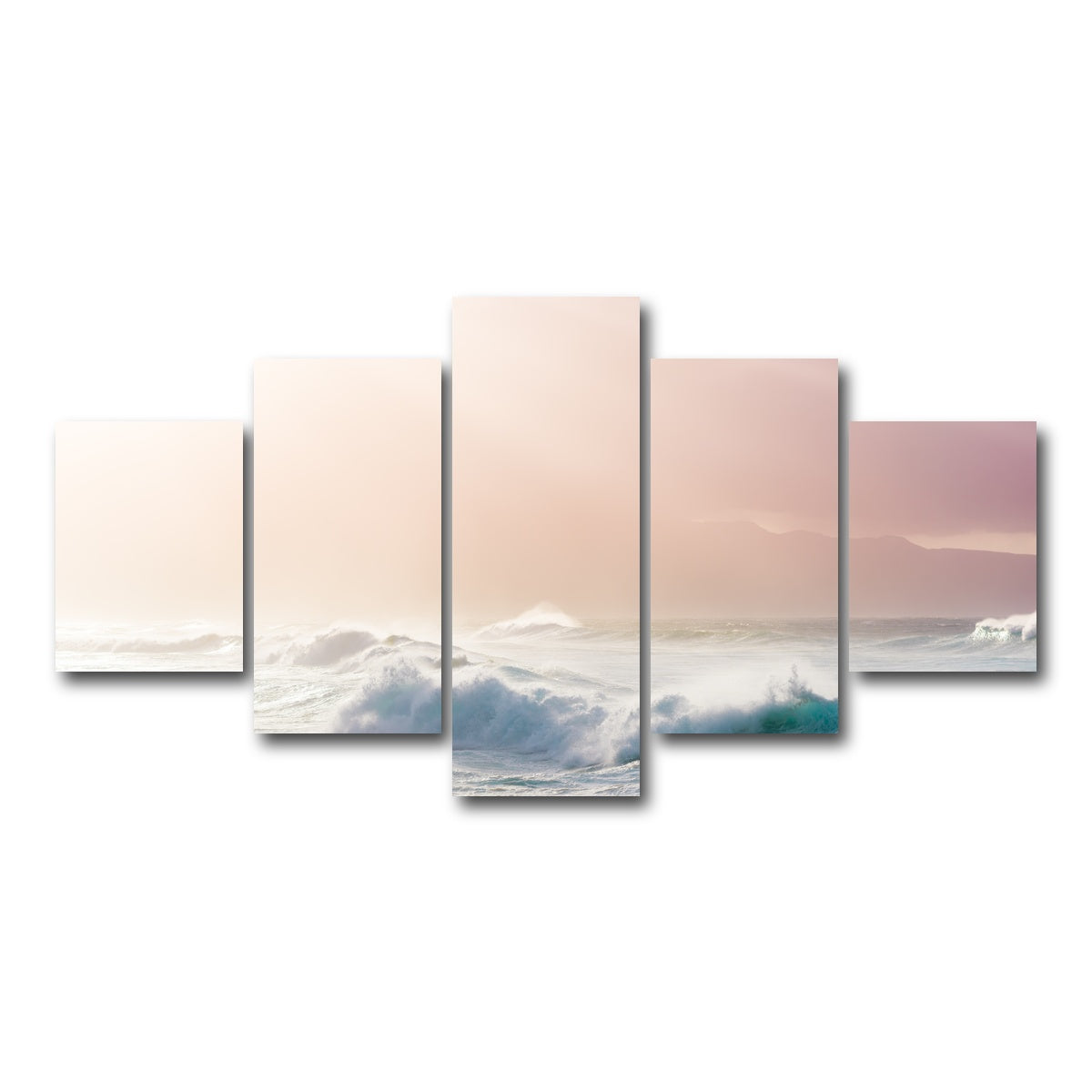 AUTO-MOCKUP WHITE | Light Waves | 5 Piece | Gallery Wrap Canvas | group=5_short