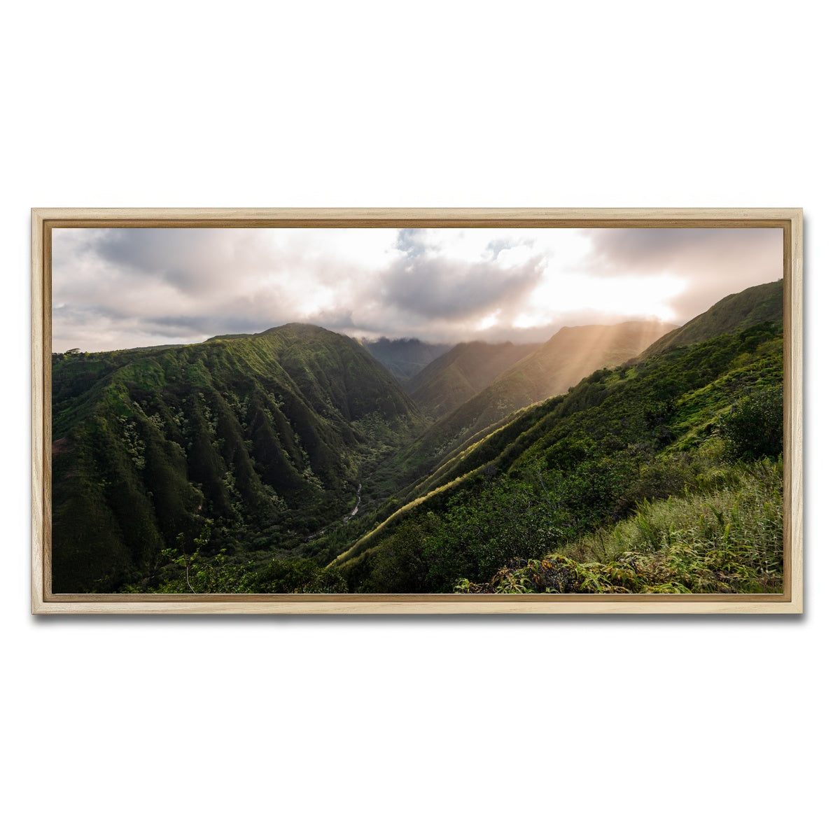 AUTO-MOCKUP WHITE | Light in the Valley | 1 Piece | Natural Framed Canvas | group=2x1