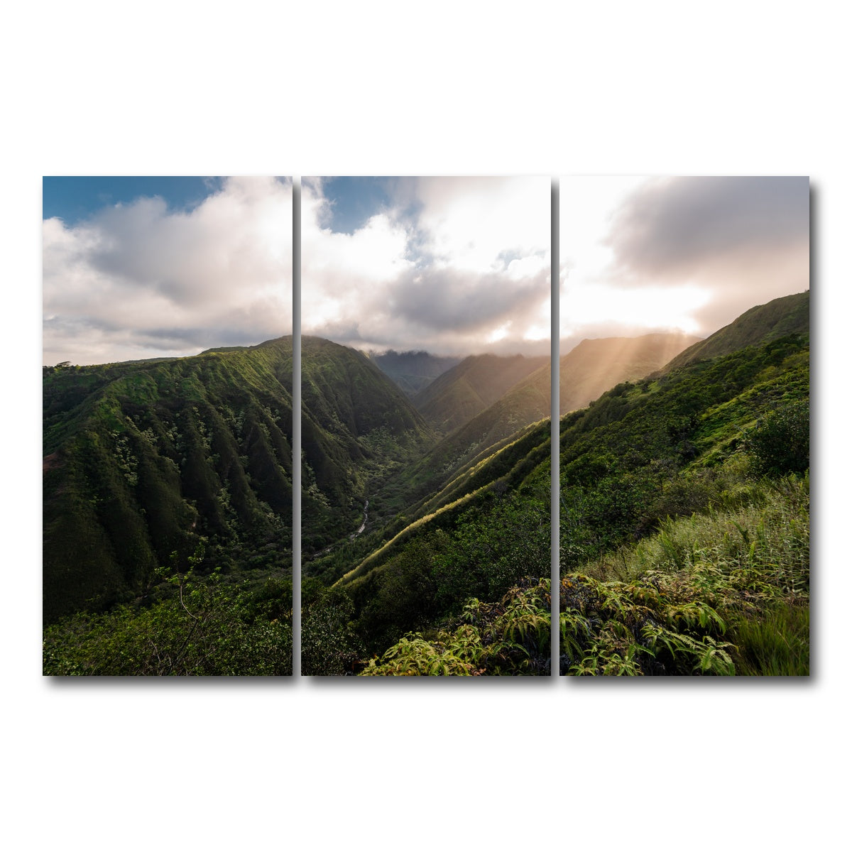 AUTO-MOCKUP WHITE | Light in the Valley | 3 Piece | Gallery Wrap Canvas | group=12x24