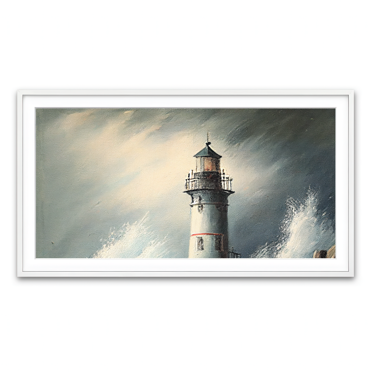 Framed Print 2x1 White