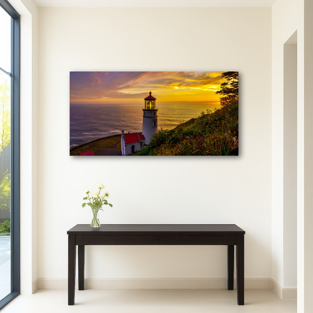 AUTO-MOCKUP ROOM | Lighthouse on Oregon coast