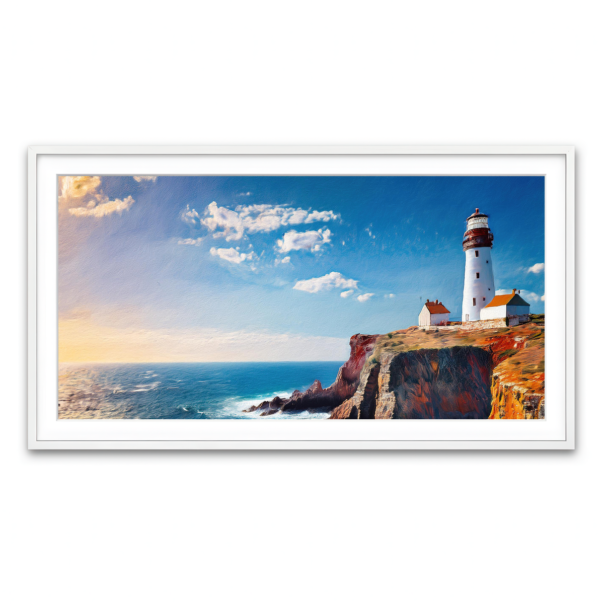 Framed Print 2x1 White