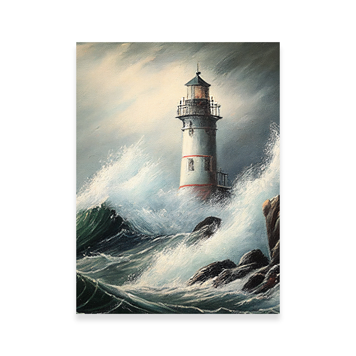 Lighthouse of the Stormy Coast Wall Art
