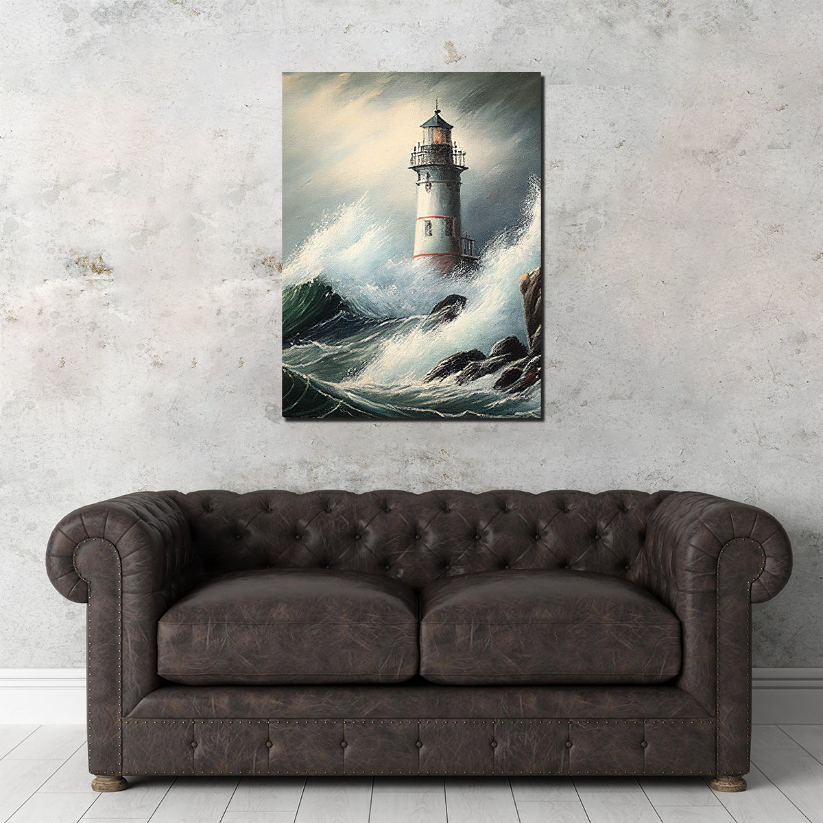Lighthouse of the Stormy Coast Wall Art