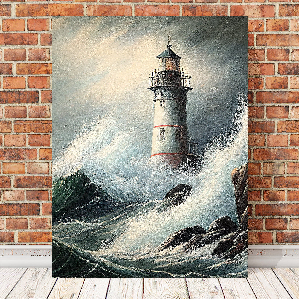 Lighthouse of the Stormy Coast Wall Art