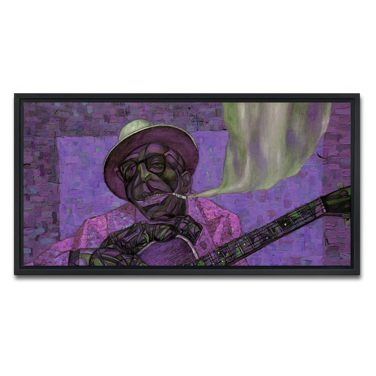 AUTO-MOCKUP WHITE | Lightnin` Hopkins | 1 Piece | Black Framed Canvas | group=2x1