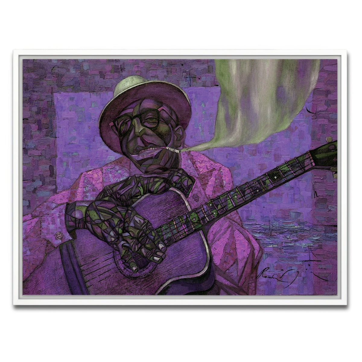 AUTO-MOCKUP WHITE | Lightnin` Hopkins | 1 Piece | White Framed Canvas | group=4x3