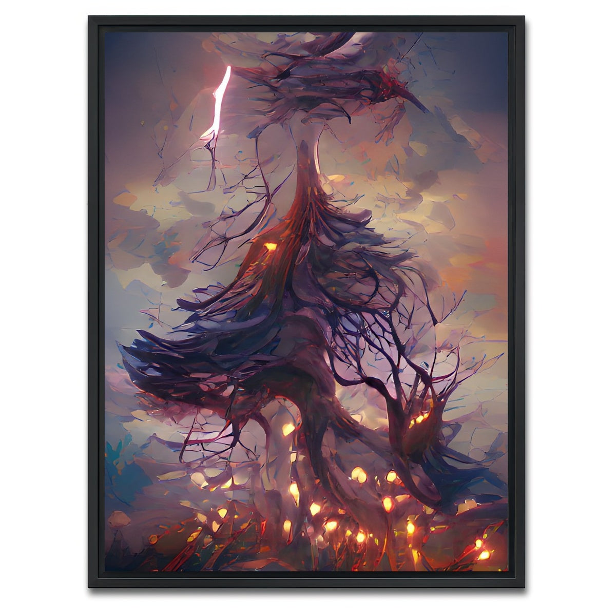AUTO-MOCKUP WHITE | Lightning Strikes | 1 Piece | Black Framed Canvas | group=3x4