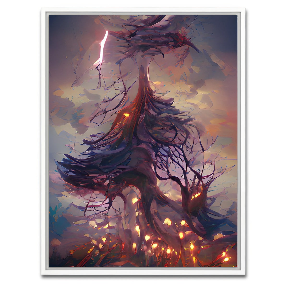 AUTO-MOCKUP WHITE | Lightning Strikes | 1 Piece | White Framed Canvas | group=3x4