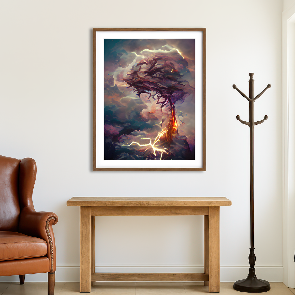 AUTO-MOCKUP ROOM | Lightning Wall Art