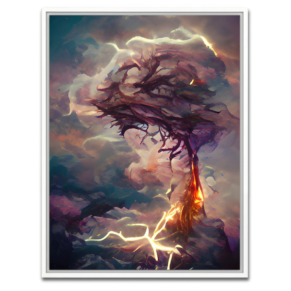 AUTO-MOCKUP WHITE | Lightning | 1 Piece | White Framed Canvas | group=3x4
