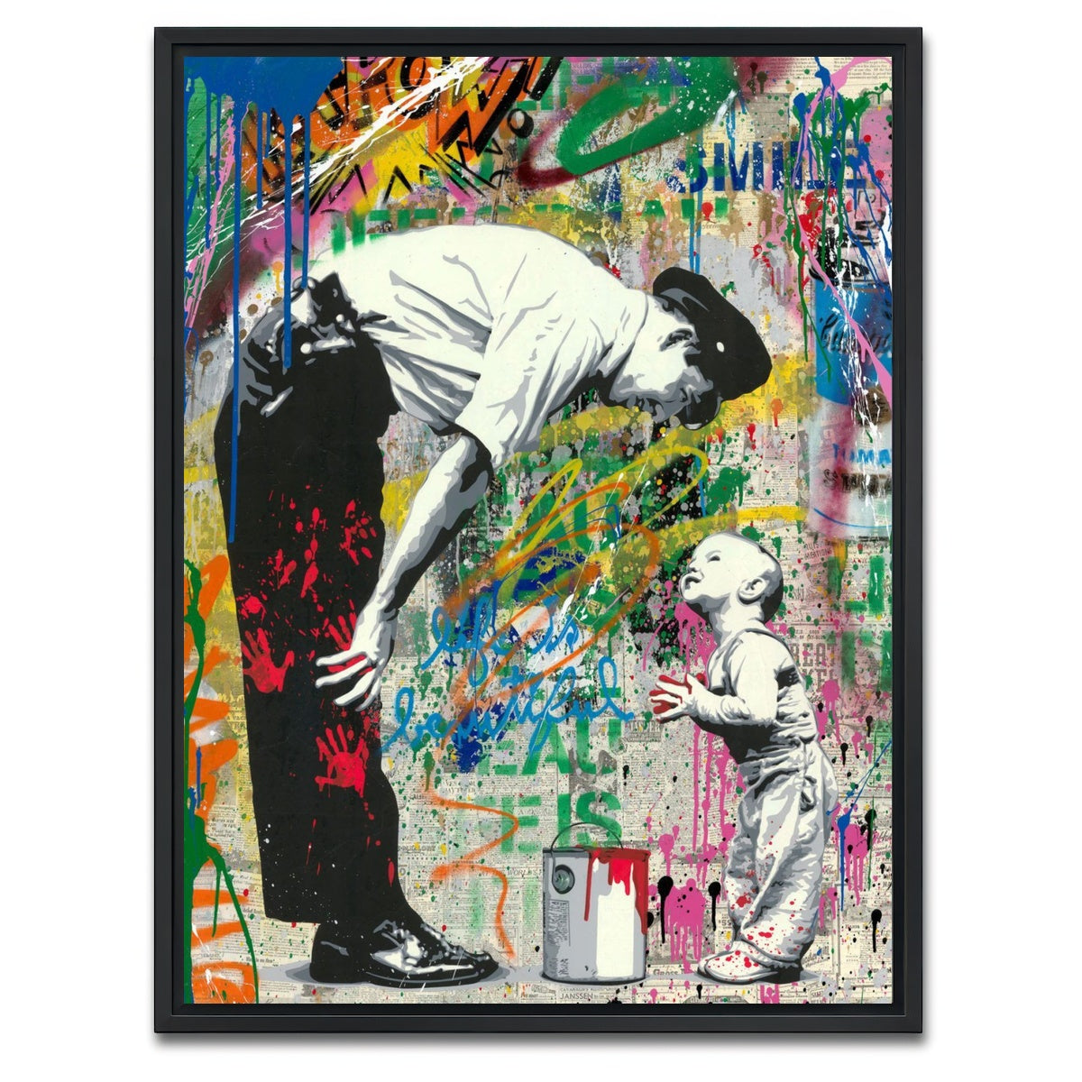 AUTO-MOCKUP WHITE | Like Father Like Son | 1 Piece | Black Framed Canvas | group=3x4