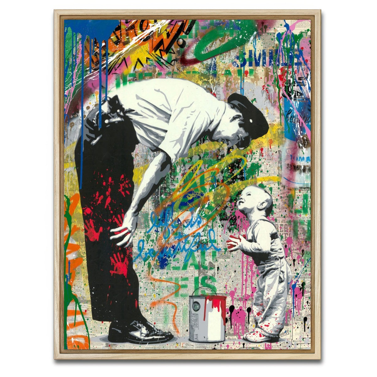 AUTO-MOCKUP WHITE | Like Father Like Son | 1 Piece | Natural Framed Canvas | group=3x4