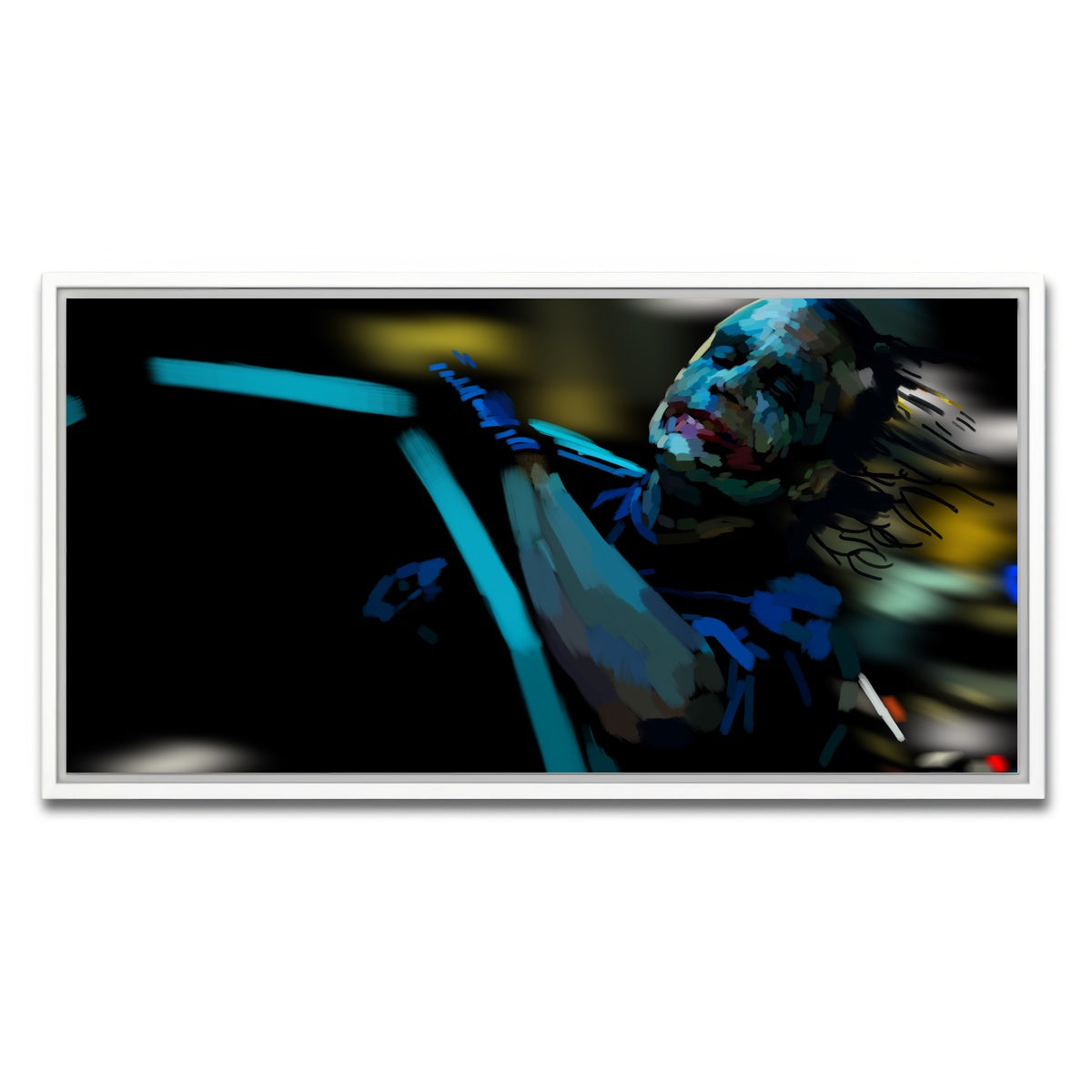 AUTO-MOCKUP WHITE | Like a dog chasing cars | 1 Piece | White Framed Canvas | group=2x1