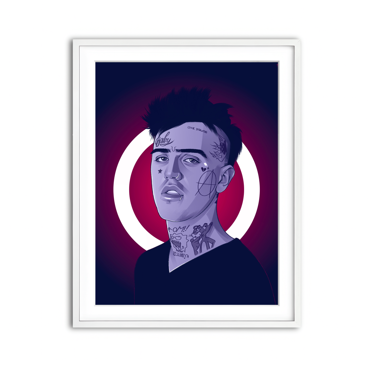 Framed Print 3x4 White