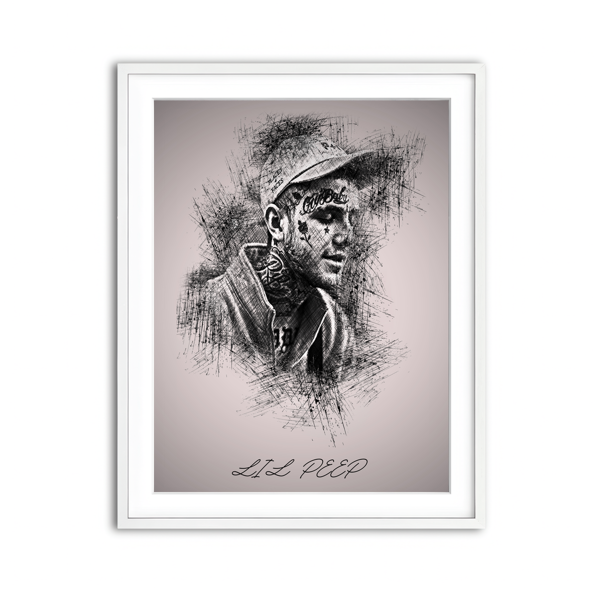 Framed Print 3x4 White
