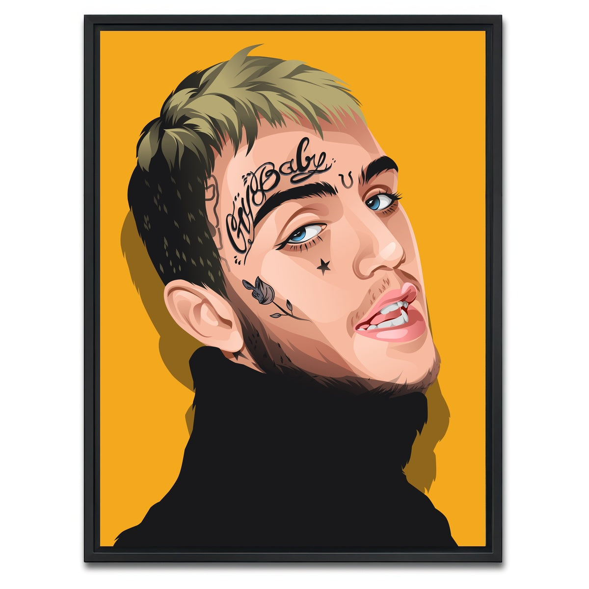 AUTO-MOCKUP WHITE | Lil Peep | 1 Piece | Black Framed Canvas | group=3x4