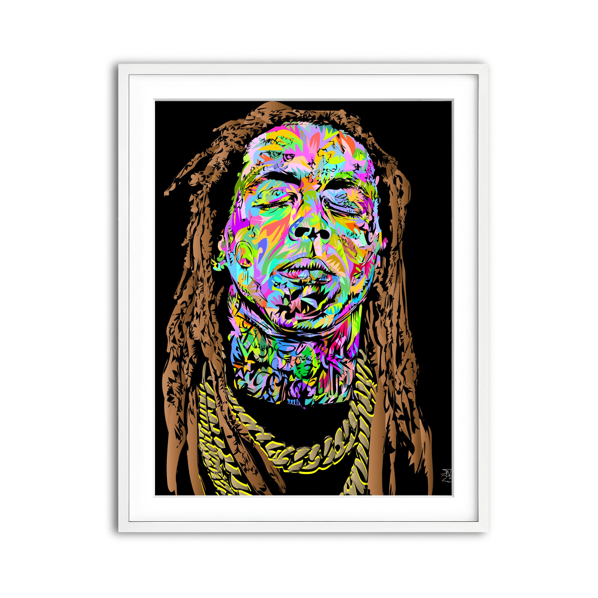 Framed Print 3x4 White