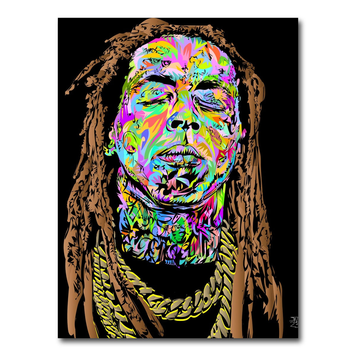 AUTO-MOCKUP WHITE | Lil Wayne | 1 Piece | Gallery Wrap Canvas | group=3x4