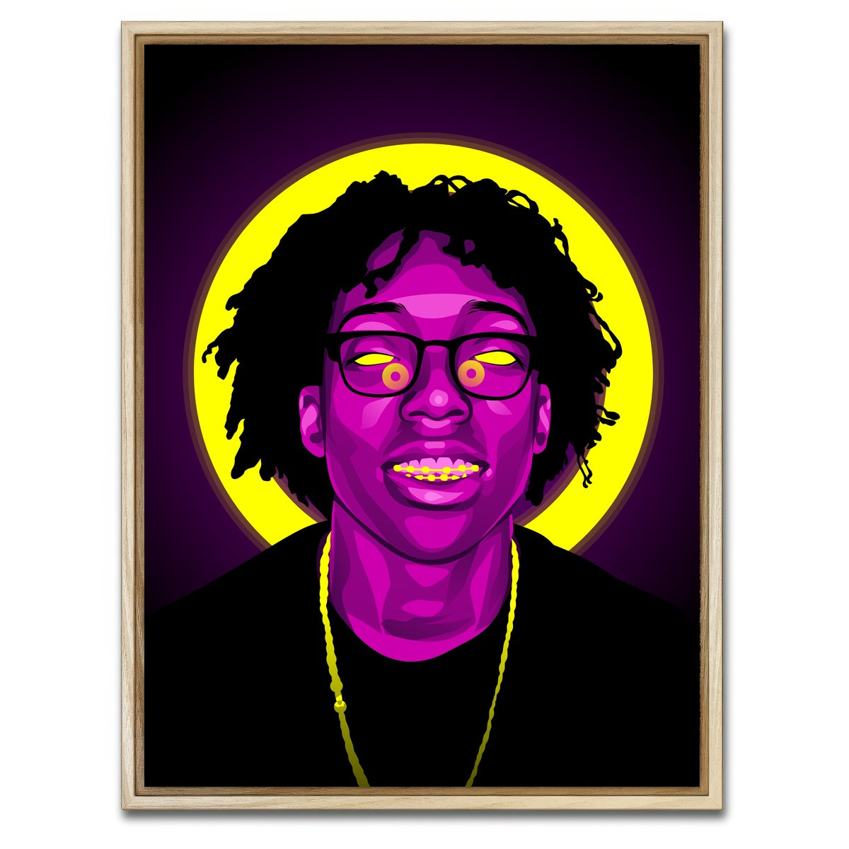 AUTO-MOCKUP WHITE | Lil tecca | 1 Piece | Natural Framed Canvas | group=3x4