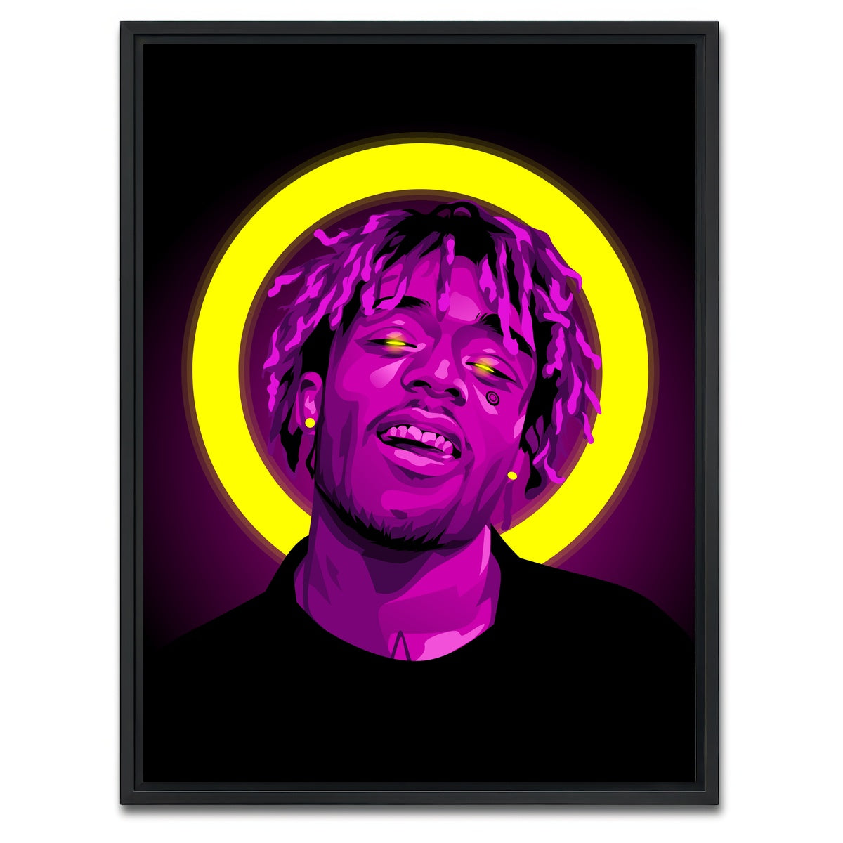 AUTO-MOCKUP WHITE | Lil uzi | 1 Piece | Black Framed Canvas | group=3x4