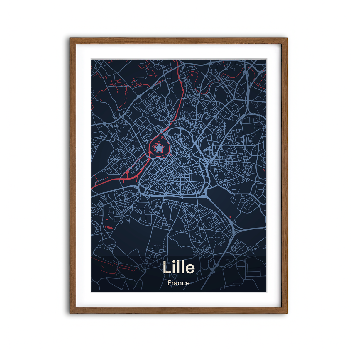 Framed Print 3x4 Walnut