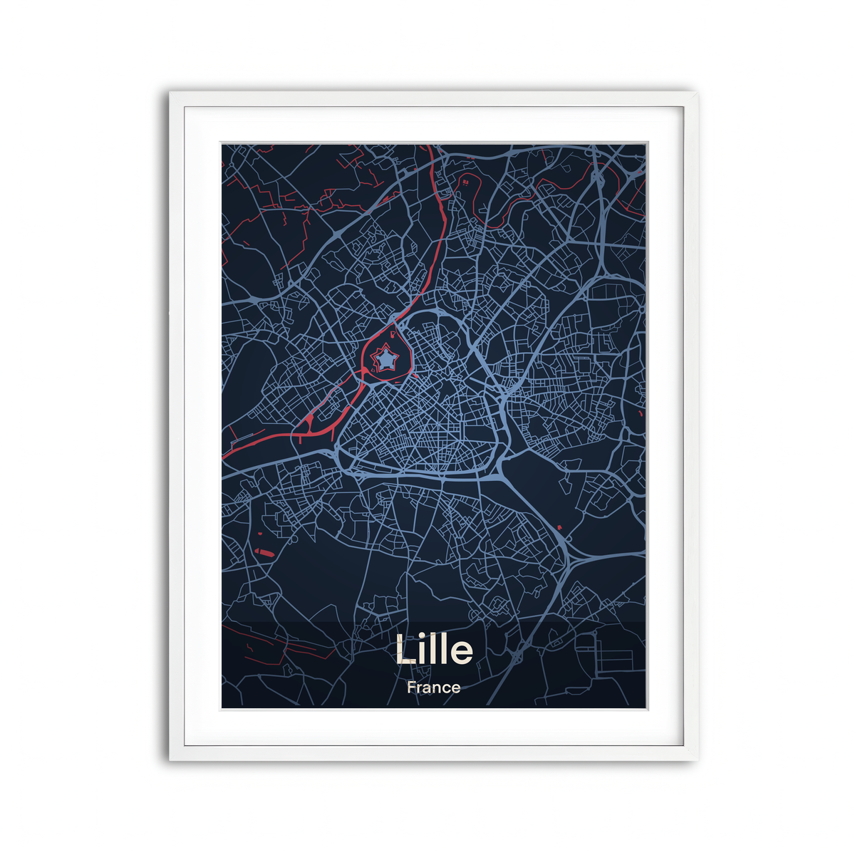 Framed Print 3x4 White