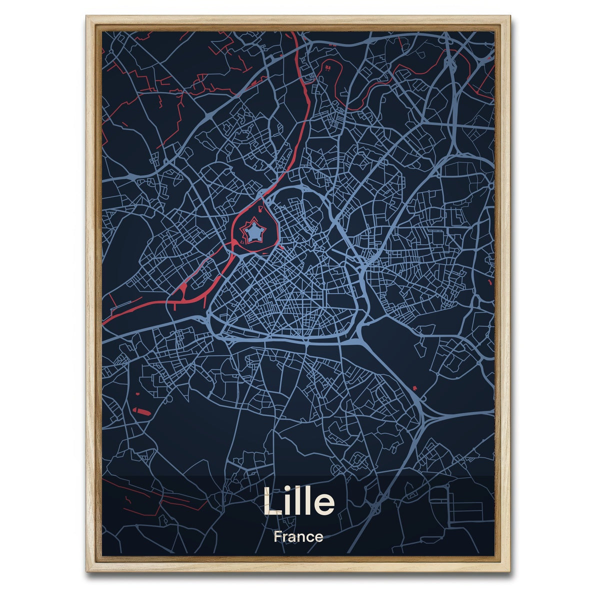 AUTO-MOCKUP WHITE | Lille - France | 1 Piece | Natural Framed Canvas | group=3x4
