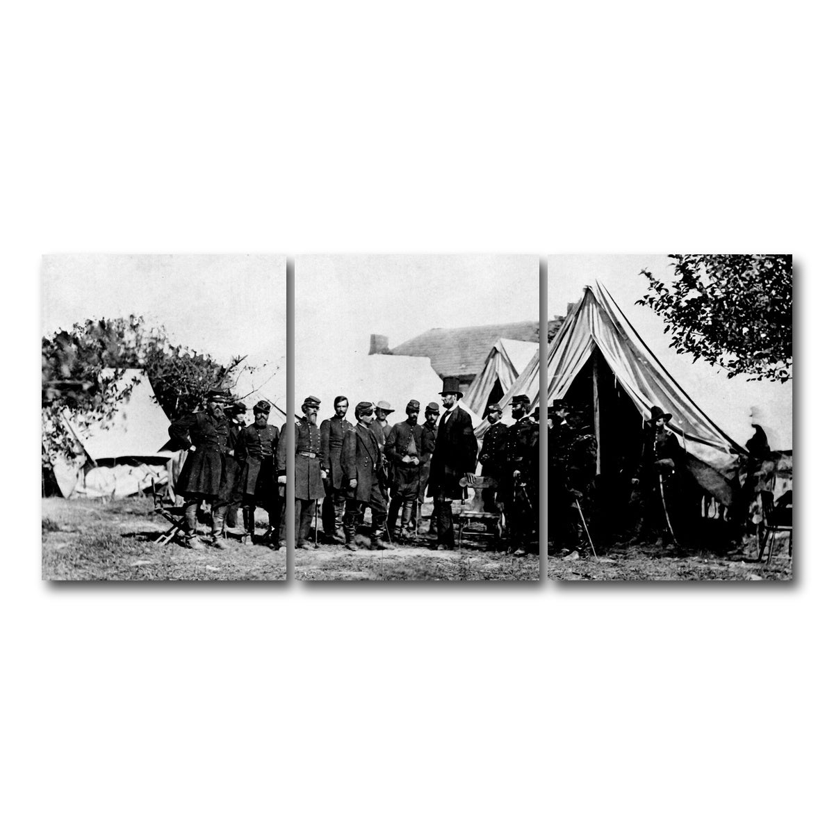 AUTO-MOCKUP WHITE | Lincoln Civil War | 3 Piece | Gallery Wrap Canvas | group=18x24