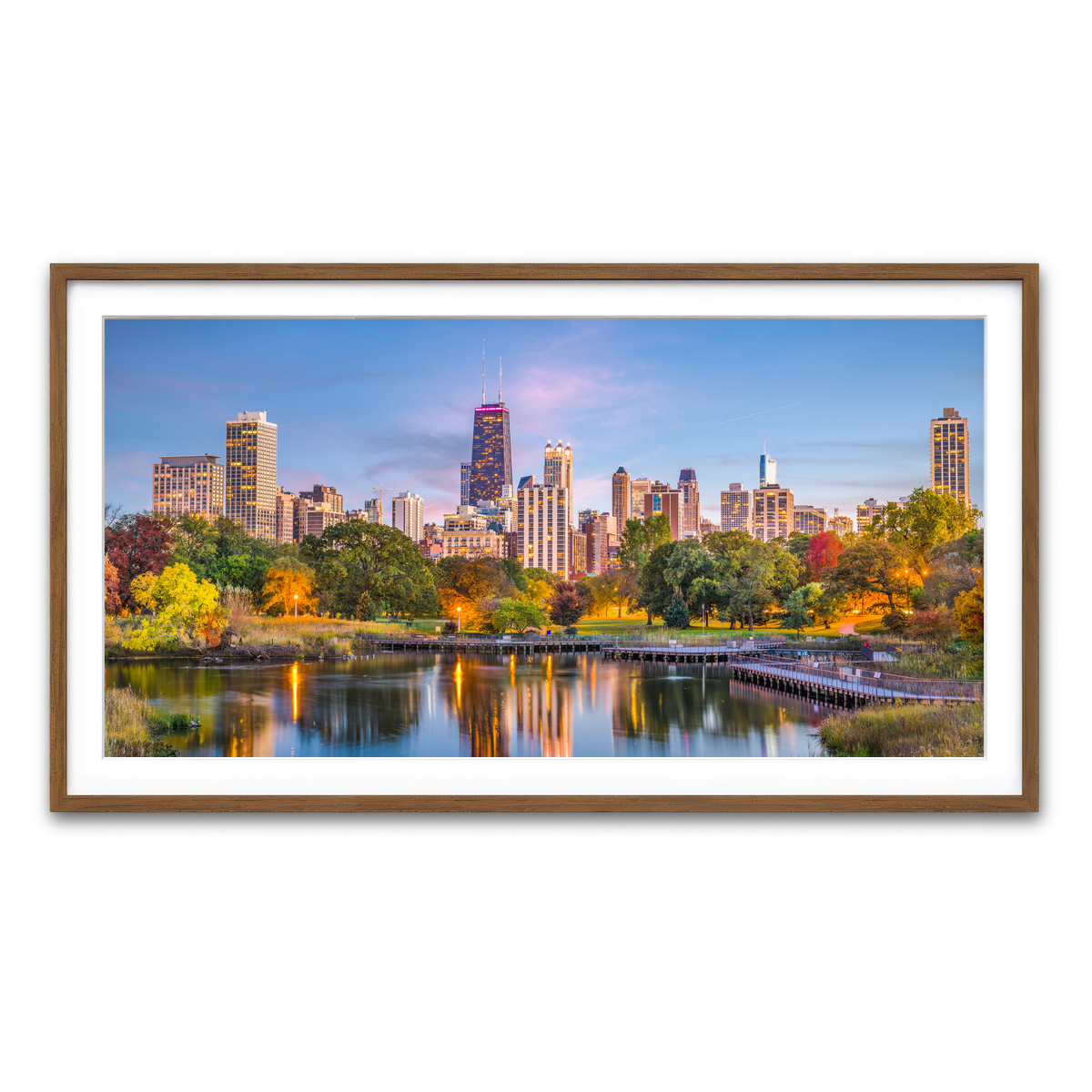 Framed Print 2x1 Walnut
