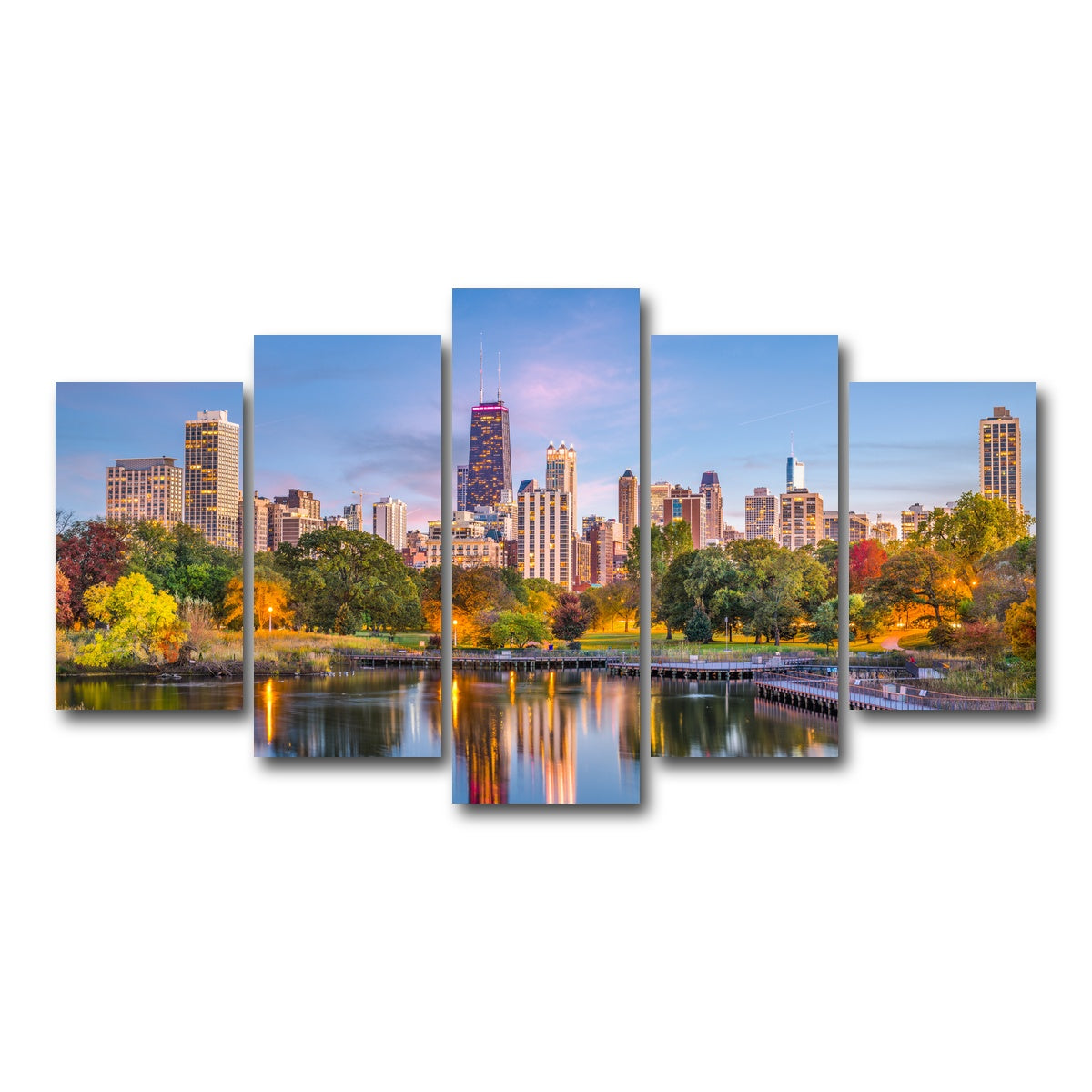 AUTO-MOCKUP WHITE | Lincoln Park | 5 Piece | Gallery Wrap Canvas | group=5_normal