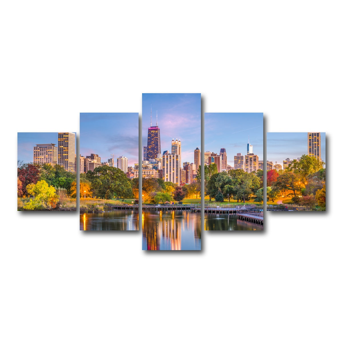 AUTO-MOCKUP WHITE | Lincoln Park | 5 Piece | Gallery Wrap Canvas | group=5_short