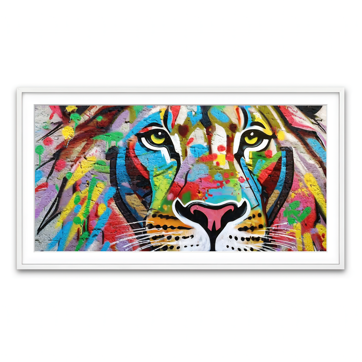 Framed Print 2x1 White