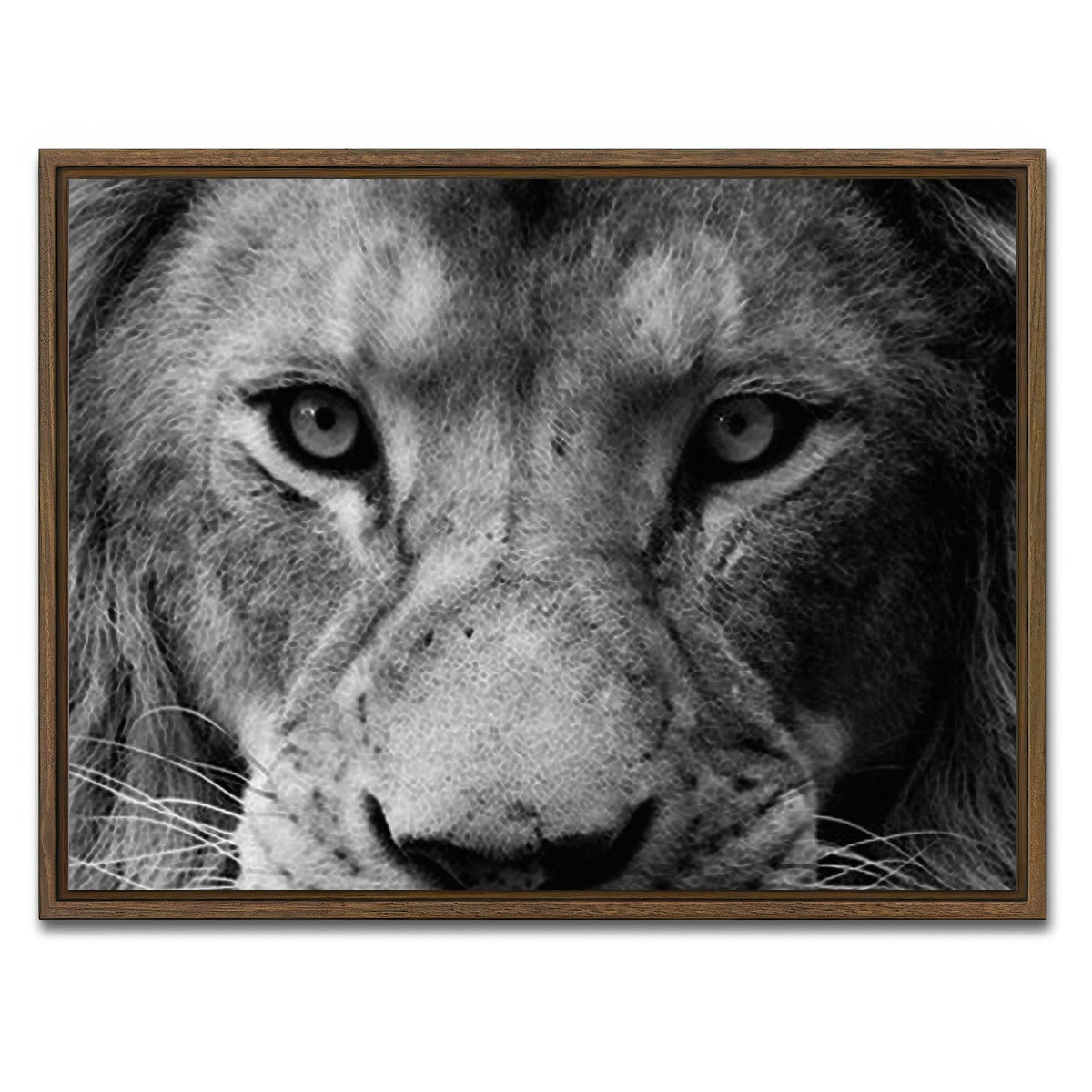 AUTO-MOCKUP WHITE | Lion | 1 Piece | Walnut Framed Canvas | group=4x3