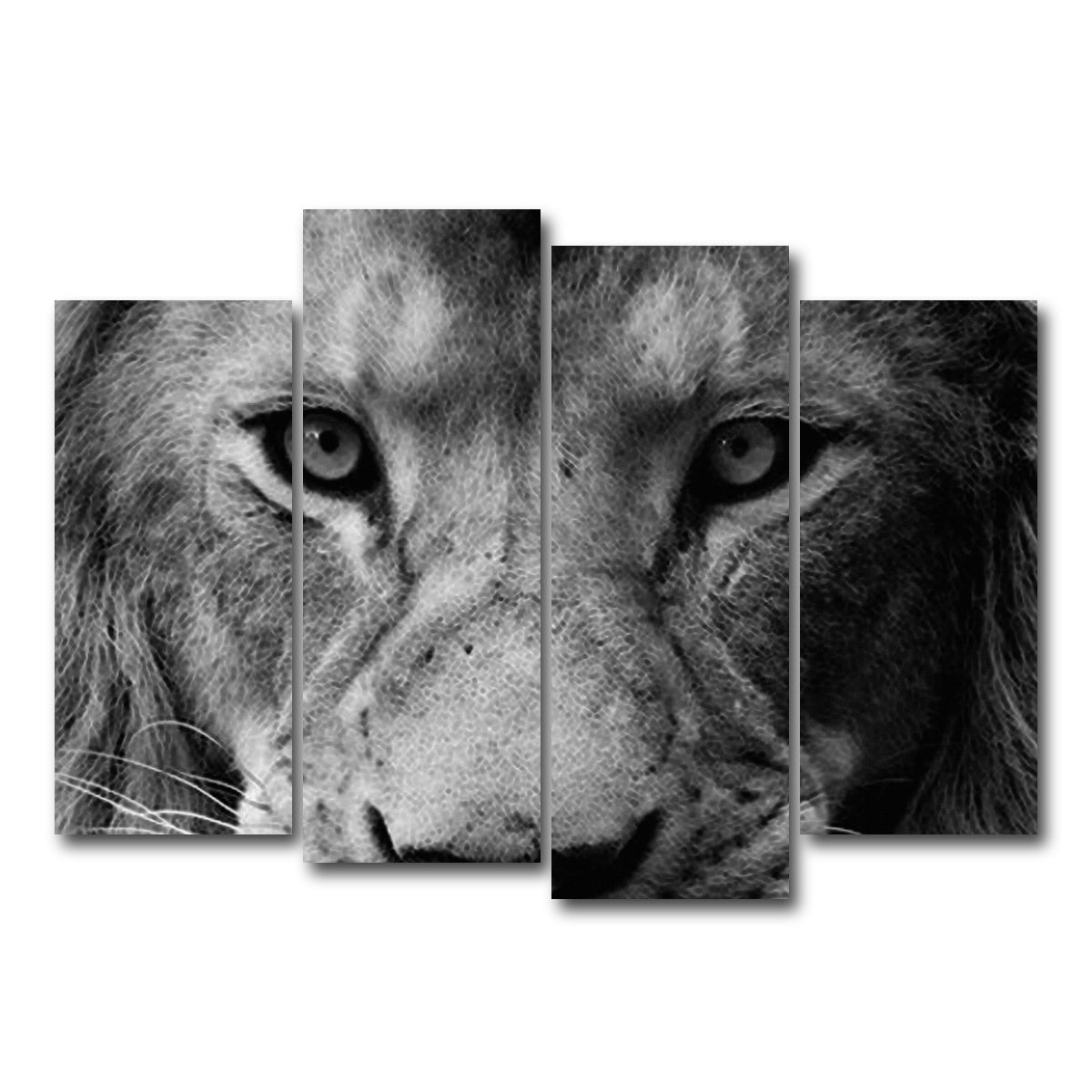 AUTO-MOCKUP WHITE | Lion | 4 Piece | Gallery Wrap Canvas | group=4_normal