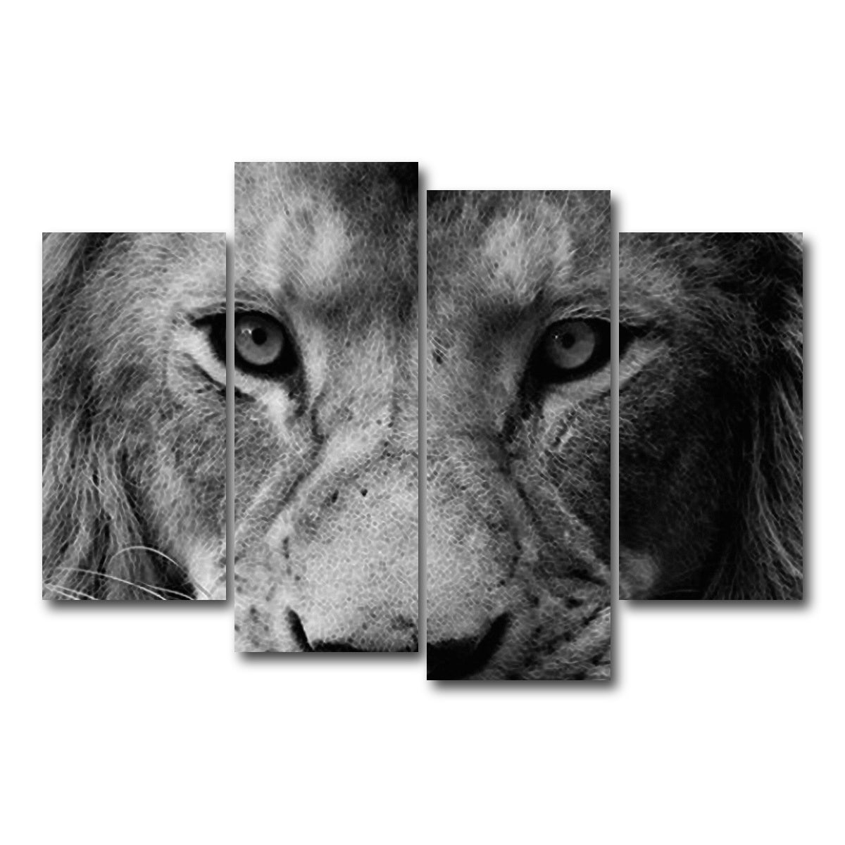 AUTO-MOCKUP WHITE | Lion | 4 Piece | Gallery Wrap Canvas | group=4_short